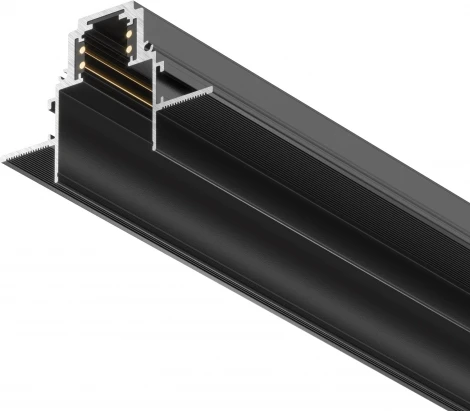 Шинопровод под гипсокартон 1м S35 встраиваемый черный (магнитный) Maytoni Technical TRX004-221B (48V)