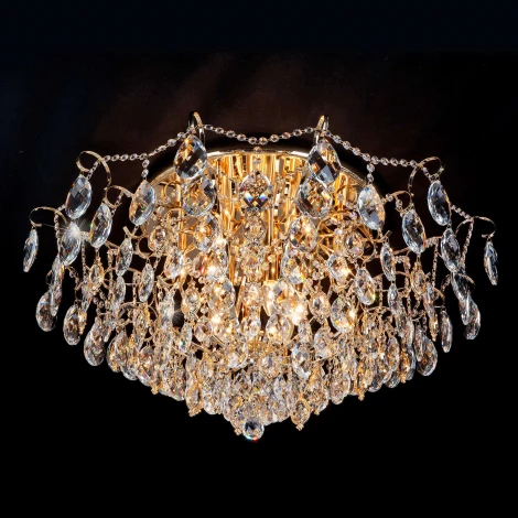 Потолочная люстра Eurosvet Crystal 10081/12 золото / прозрачный хрусталь