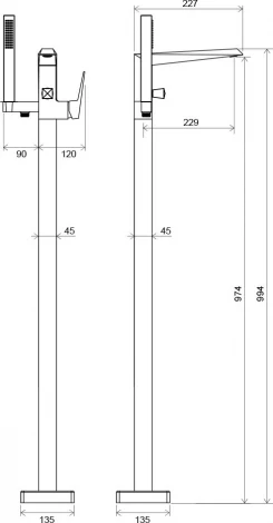 Смеситель Ravak Freedom FM 081.00 напольный