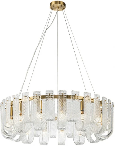 Подвесная люстра Belfast Severn 6601-800 BR CL (220V, на тросе, круглые)