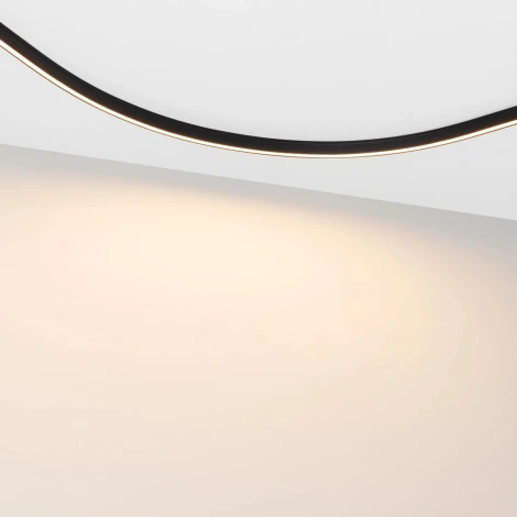 Светильник с гибким неоном магнитный MAG-MICROCOSM-FLAT-ELASTIC-L2000-16W Warm3000 (BK, 100 deg, 24V) (Arlight, IP20 Пластик) 043250