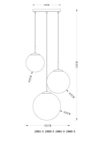 Подвесной светильник Globo Varus 15855-3 (220V, на проводе, шарики)