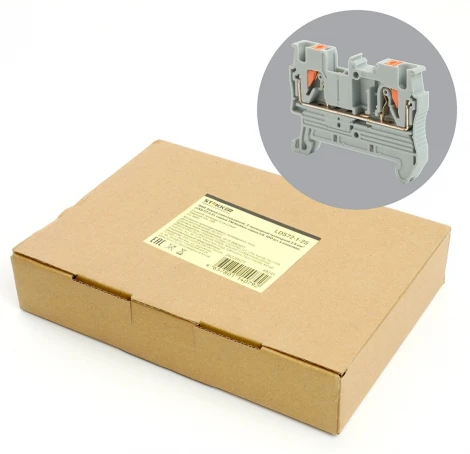 Зажим пружинный 2-х проводной проходной Stekker 49241