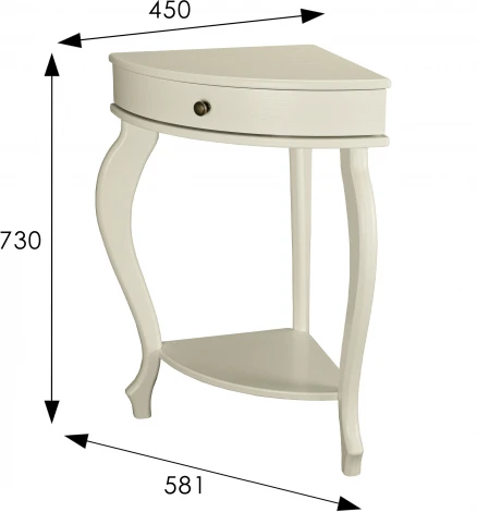 Консоль угловая Элегант дуб шампань Л от фабрики Mebelik