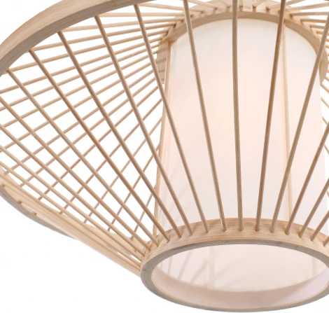 Подвесной светильник ST Luce Alma SL6241.533.01 Древесный/Белый E27 1*40W (220V, на проводе)