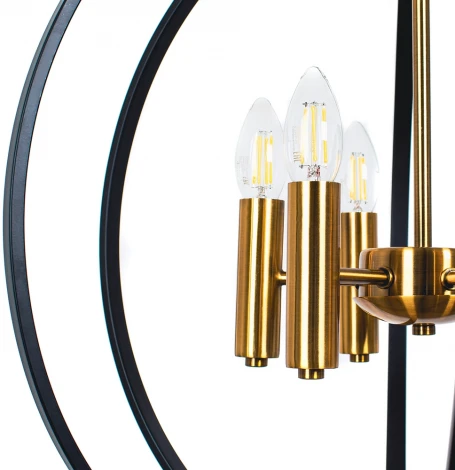 Подвесная люстра Arte Lamp Castula A7013SP-6BK (220V, на цепи, шар, клетка)