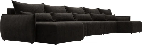 Диван п-образный Лига-051 НПБ МегаЛонг Лига Диванов (Велюр) арт.128747