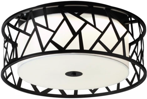 Потолочный светильник круглый Sonex Fabiana 7700/40L металл/пластик/белый/черный LED 40Вт 3000-6000K D500 IP20 пульт ДУ (220V, круглые)