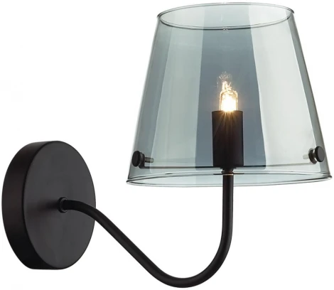 Бра Lumion Smoky 6570/1W черный/дымчатый/металл/стекло G9 1*20W 220V
