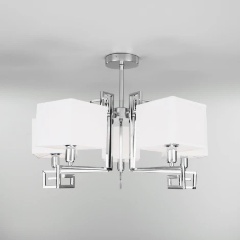 Потолочная люстра на штанге Eurosvet Alma 60115/5 хром (220V, куб)