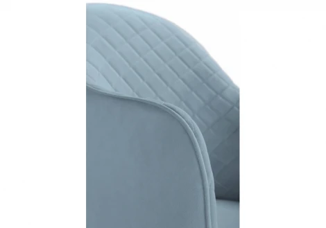 Обеденный стул на металлокаркасе Woodville Vener light blue / black 15092