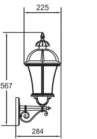 Настенный фонарь уличный Oasis Light ROMA L 95201L/02 Gw (220V, IP44)