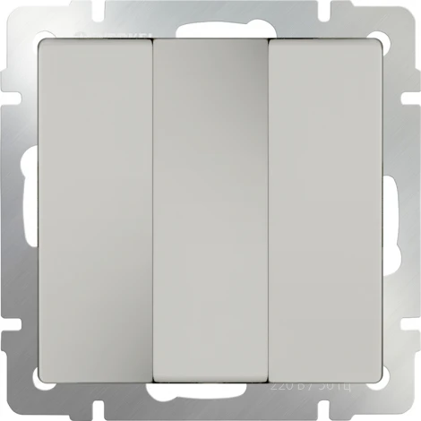 Выключатель трехклавишный (слоновая кость) Werkel W1130003 (a051488)