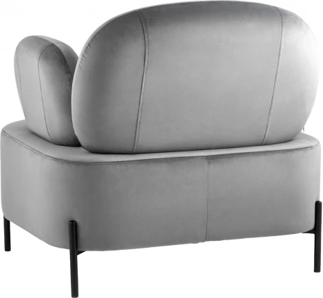 Кресло Stool Group Кэнди с подлокотниками велюр серый УТ000035878