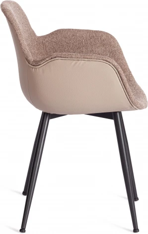 Обеденный стул Tetchair VALENTINO (Металл,Экокожа,Ткань/Коричневый,Черный )