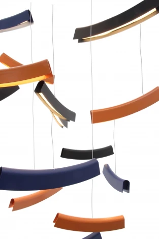 Подвесной светильник светодиодный с регулировкой цветовой температуры Mizi'en Slim MZ31505-9-multi (220V, на тросе)