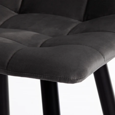 Стул полубарный CHILLY (mod. 7095пб ) / 1 шт. в упаковке (Ткань,Металл /Серый,Черный)
