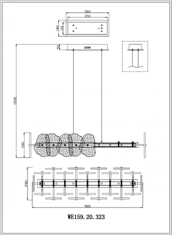 Подвесной светильник Nicola WE159.20.323 Wertmark (LED, 220V, на тросе)