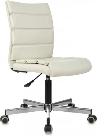 Кресло Бюрократ CH-320M бежевый эко.кожа крестов. металл