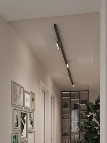 Трековая система в сборе магнитная накладная 48V 48W Hesby Lighting ElDeko HSBL_kompl_E004_NI4B4K