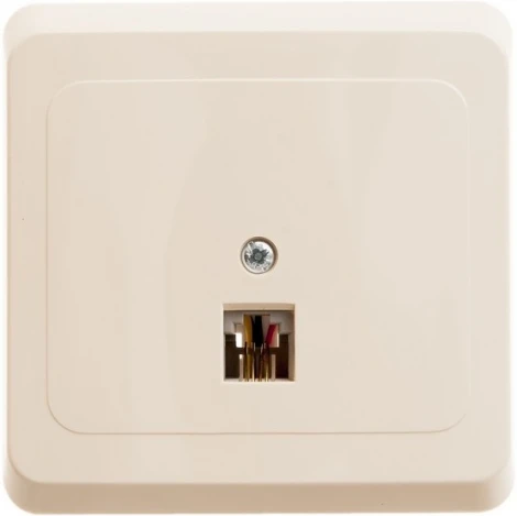 Телефонная розетка встраиваемая RJ-11 (кремовый) Systeme Electric Этюд TELC-001K