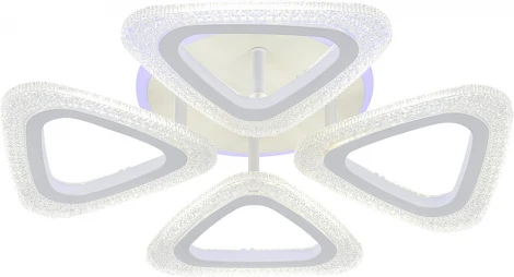 Потолочная люстра светодиодная Escada Candy 10300/4LED BL 45Вт, с ПДУ, металл/акрил, белый/прозрачный