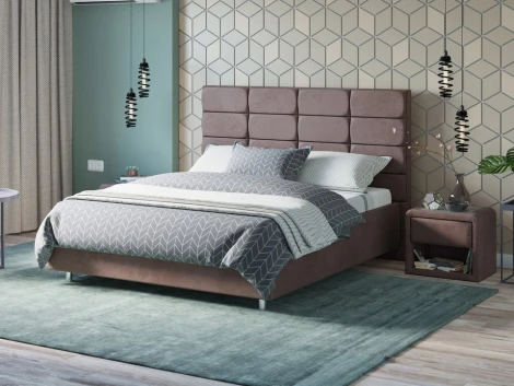 PROxSON Кровать Shapy без основания (Ткань: Велюр Ultra Горячий шоколад) 160x200