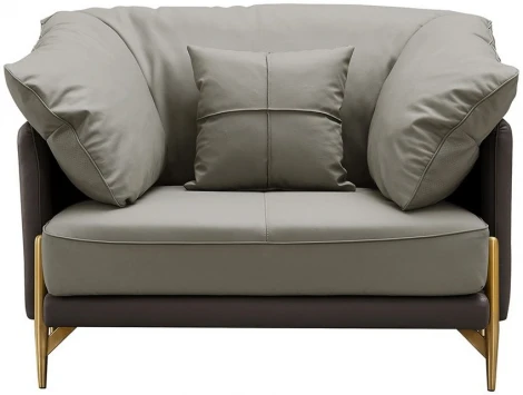 Кресло ESF ARTE NAPPA SF035 серый 6623-темно серый /Кожа