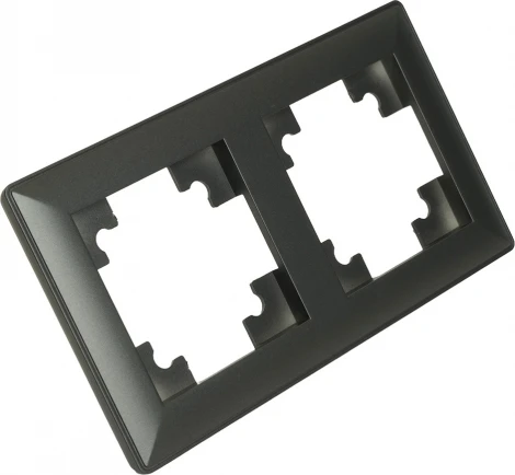 Рамка на 2 поста (графит) Stekker Катрин 39808