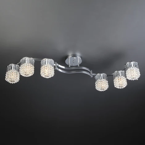 Потолочная люстра Eurosvet 3222 3222/6 хром Strotskis