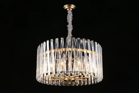 Подвесная люстра Aployt Verene APL.808.13.08 (220V, хрусталь, на цепи, свеча, круглые)