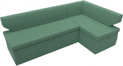 Диван кухонный угловой Омура правый угол (Зеленый/Рогожка) Лига Диванов арт.125897