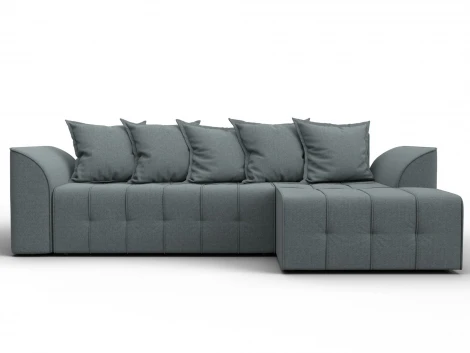 Диван угловой Лига-113 угол правый (ДСП,Рогожка/Серый) Лига Диванов 136704