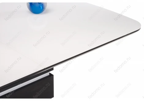 Стол на тумбе Woodville Фернан белый / венге 462379