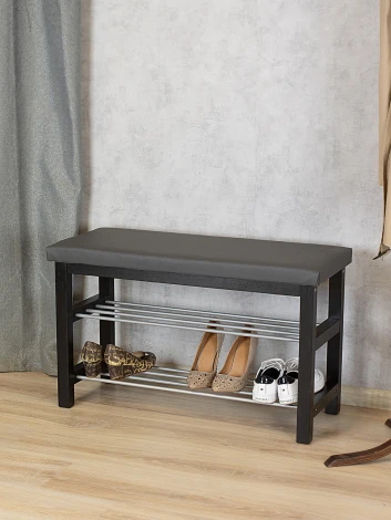 Банкетка BeautyStyle 4 венге/экокожа серый Mebelik 000589