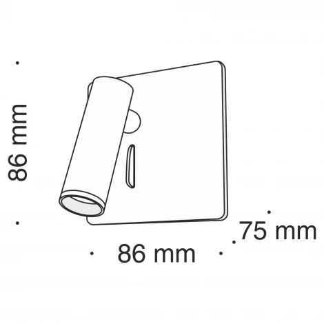 Настенный светильник (бра для чтения) Mirax 3000К 3Вт IP 20 LED Maytoni Technical C040WL-L3B3K (220V, выключатель)