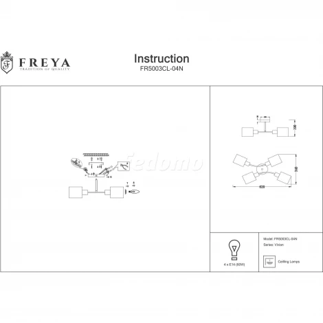 Потолочная люстра Freya Vivian FR5003CL-04N