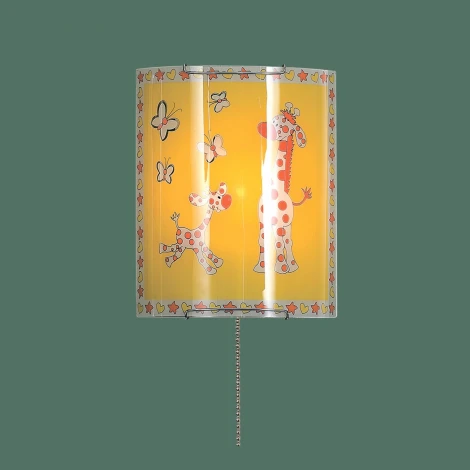 Настенный светильник Citilux 921 CL921001W (для детской, 220V, выключатель, животные, бабочки, жирафы)