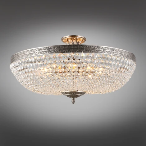 Потолочная люстра на штанге хрустальная Helcia APL.756.17.10