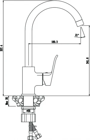 Смеситель Olive'S Plaza 16430PL для кухонной мойки