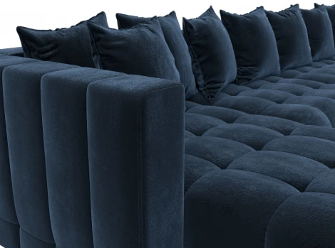 Диван П-образный Лига-052 НПБ Лонг Лига Диванов (Велюр) арт.128842