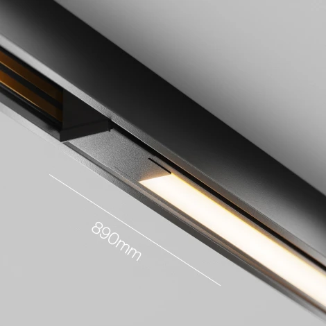 Трековый светильник низковольтный светодиодный 48V 18W 3000K Maytoni Technical Basis TR240-2-18W3K-B