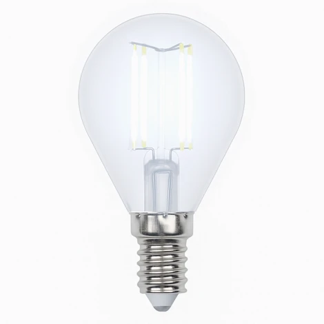 Лампочка светодиодная груша прозрачная E14 6W 4000K Uniel LED-G45-6W/NW/E14/CL GLA01TR