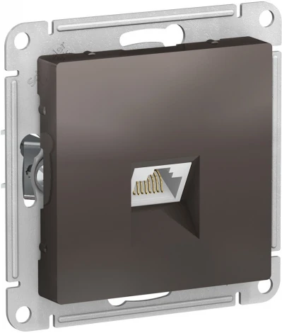 Розетка встраиваемая Ethernet RJ-45 (мокко) Systeme Electric AtlasDesign ATN000683