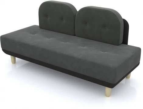 Диван Arsko Торли серый велюр