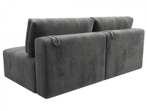 Диван прямой модульный Лига-060 НПБ (ЛДСП,Брус,Фанера/Пластик/Велюр/Серый) Лига Диванов 129458