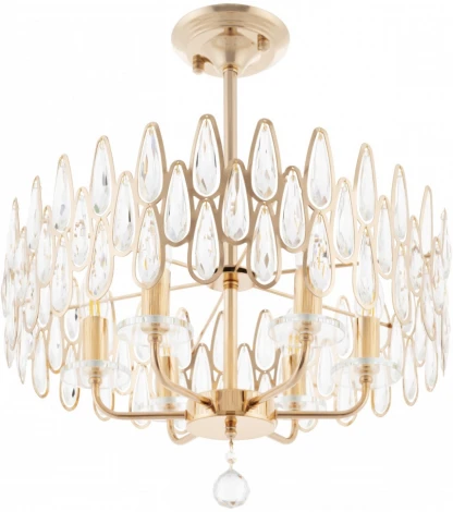 Подвесная люстра хрустальная на штанге Arte Milano Sorrento-2009 372009/6/250/490 GD (220V)