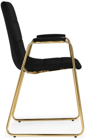 Стул Woodville на металлокаркасе Lana black / gold 15544