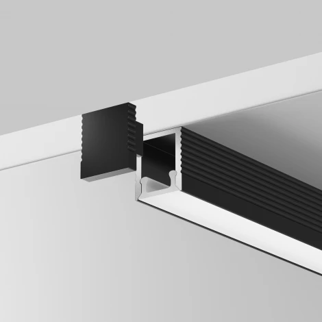 Алюминиевый профиль накладной 8x9, черный 2 м, ALM-0809-B-2M Maytoni 631002