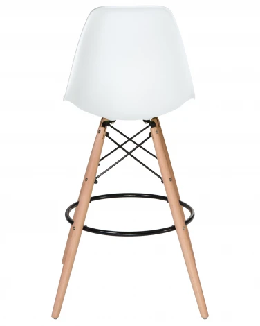 Стул барный DSW BAR (ножки светлый бук, цвет сиденья белый (W-02))